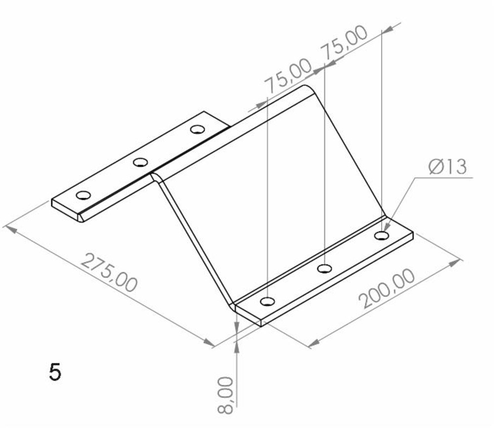 Staffa superiore supporto frangizolle per tubolare 100x100mm - Ama