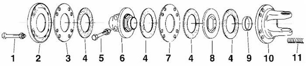 Ferodo adattabile By-Py 160x97,5x3,5 - Ama Cardan