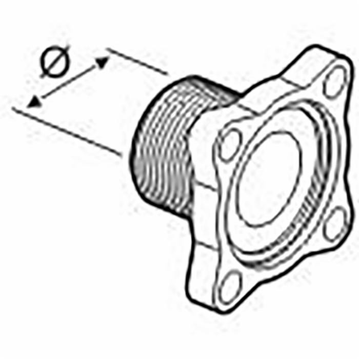 Flangia tipo F fil.M 3/4" valvola 463 adattabile ad Arag 463000H.130 - Arag