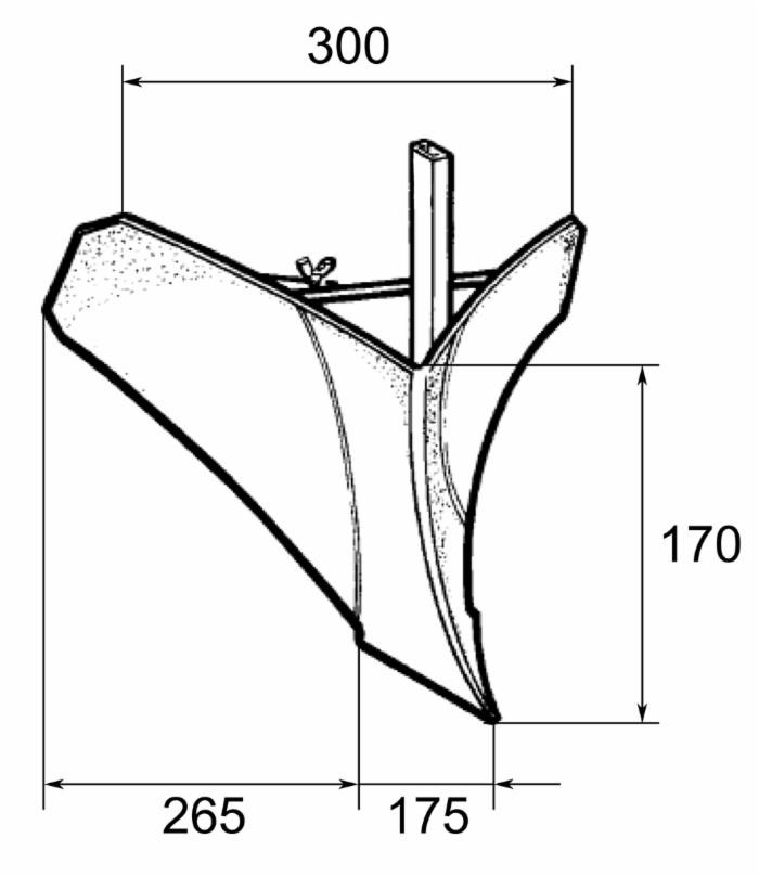 Assolcatore per motozappa con gambo 30x10mm - Ama