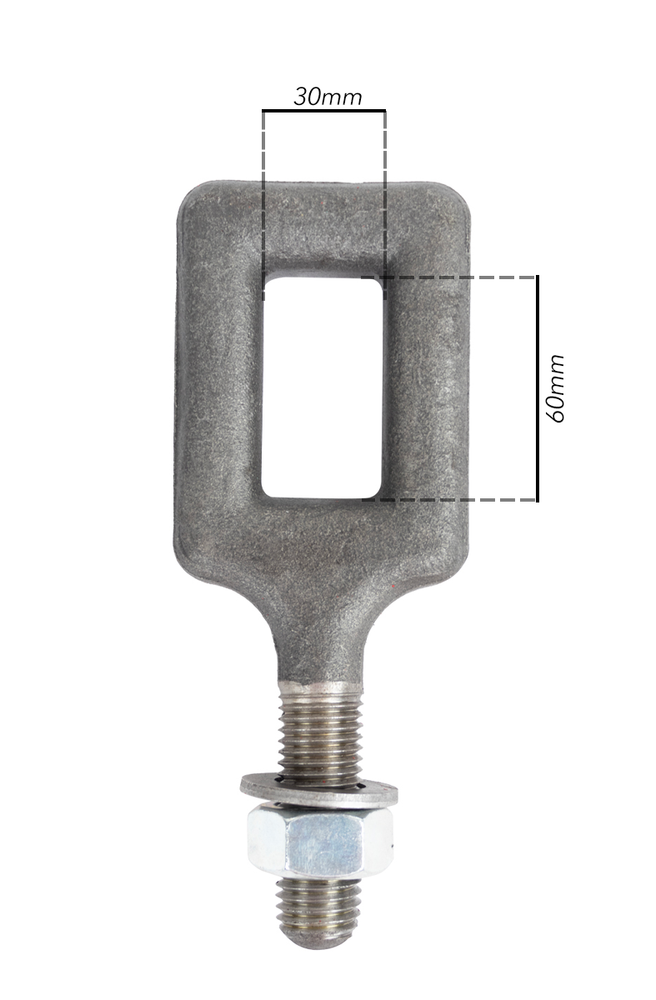 Ciarpa per ancora estirpatore filetto 24MA occhiello rettangolare 60x30mm - Ama