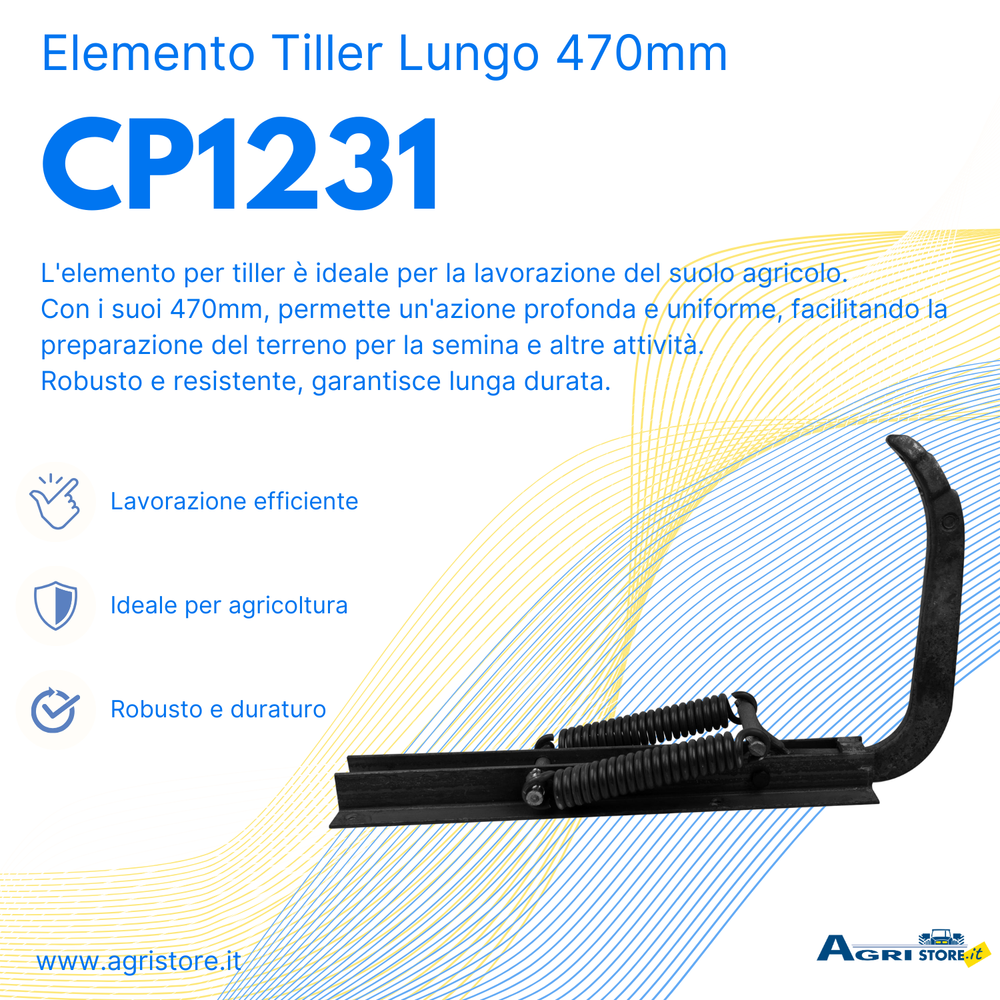 Elemento per tiller lungo da 470mm - Ama
