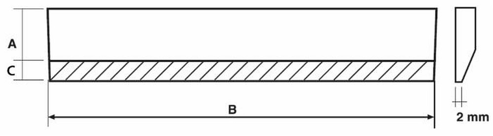 Lama fresata 60x12x2000 - Ama
