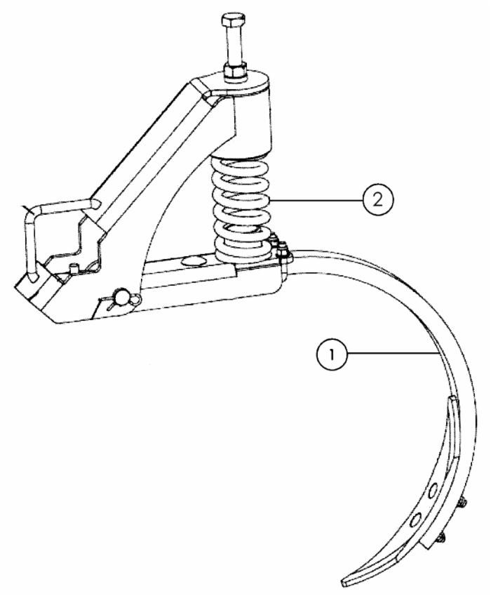 Supporto molleggiato per erpice pesante con ancora 40x30 - Ama