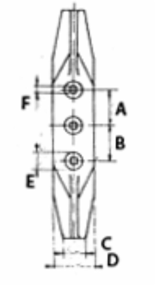 Vomerina per ripuntatore doppia punta stampata - Ama