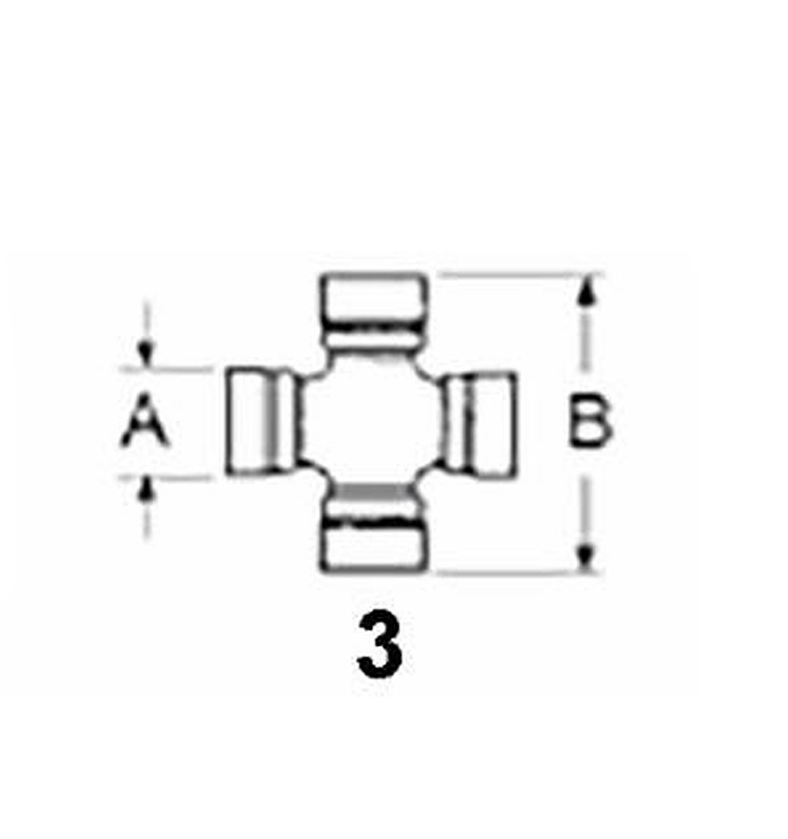 Crociera per cardano 22x52mm adattabile Pasquali - Ama Cardan