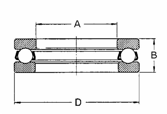 Cuscinetto assiale a sfere tipo mod. 51307 - Ama