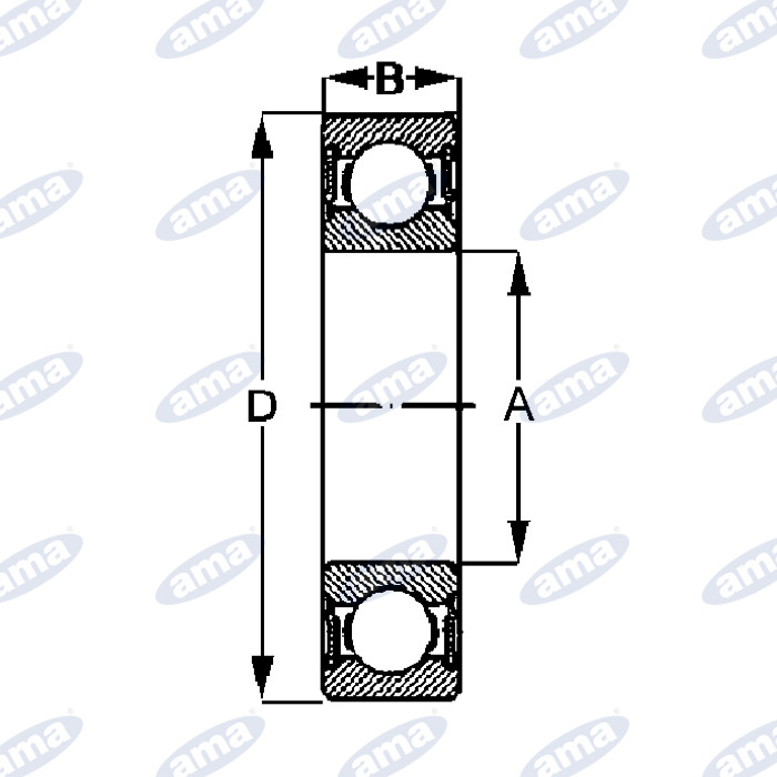 Cuscinetto radiale a sfere SKF 6005 RS C3 - Skf