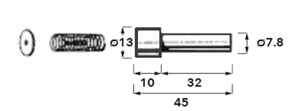 Pulsante completo adattabile ad alberi cardanici Walterscheid 13x43mm - Ama Cardan