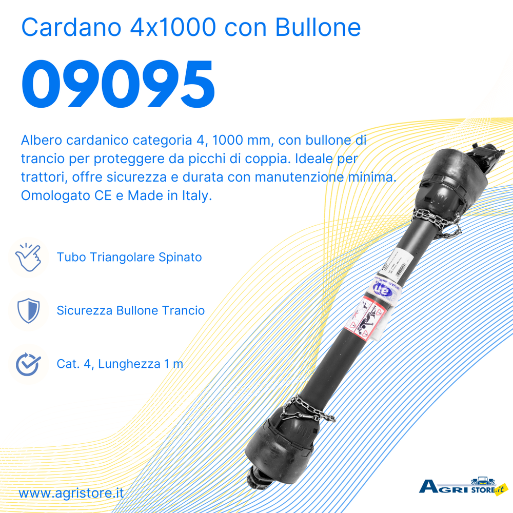 Cardano con bullone di trancio 4x1000 - Ama Cardan