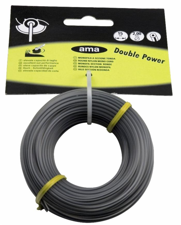 Filo per decespugliatore Double Power da 15m sezione tonda Ø 2,4mm - Ama