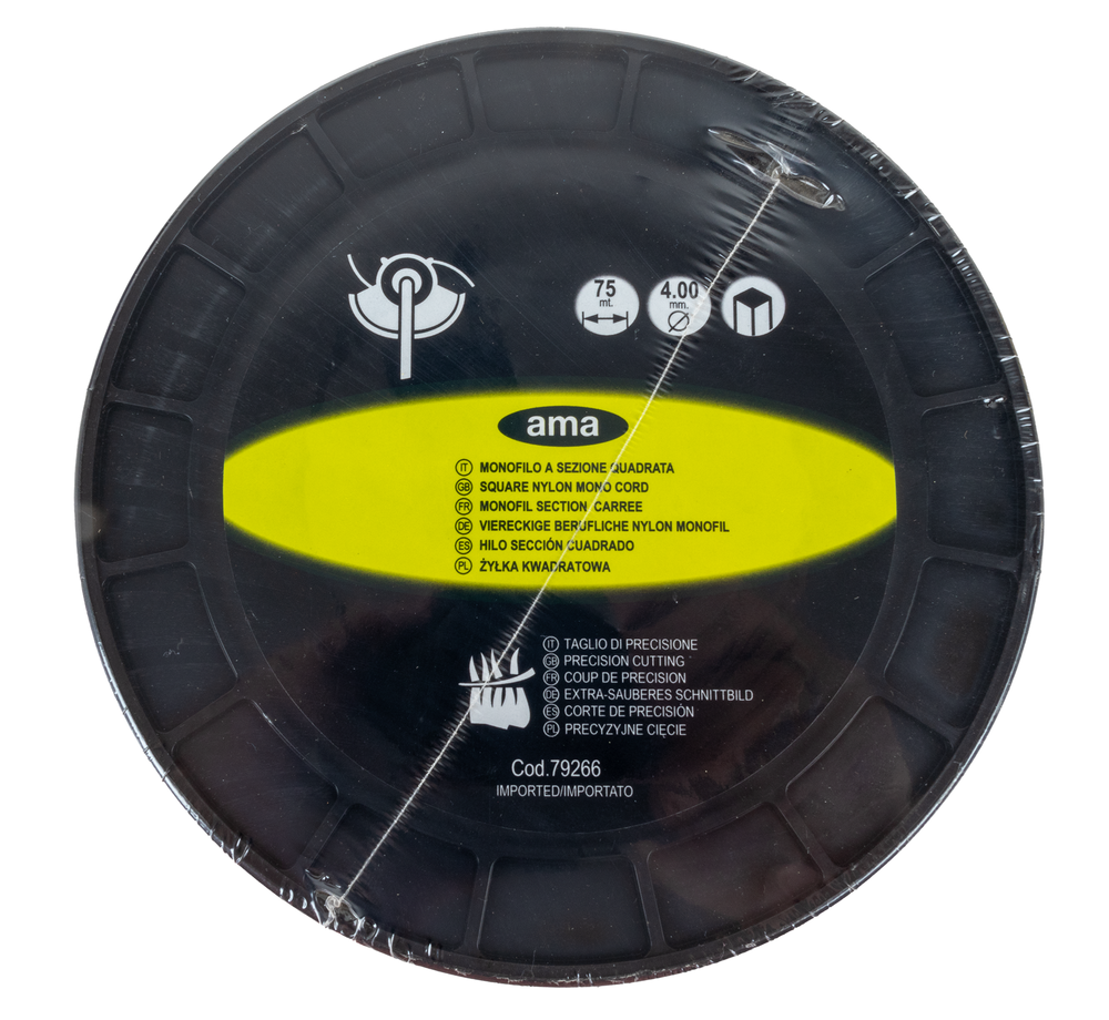 Filo per decespugliatore da 75m sezione quadrata Ø 4mm - Ama