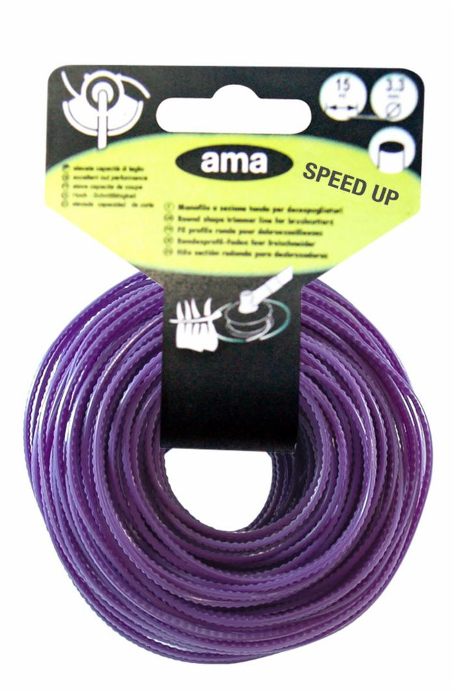 Filo per decespugliatore da 15m sezione seghettata Ø 2,7mm - Ama