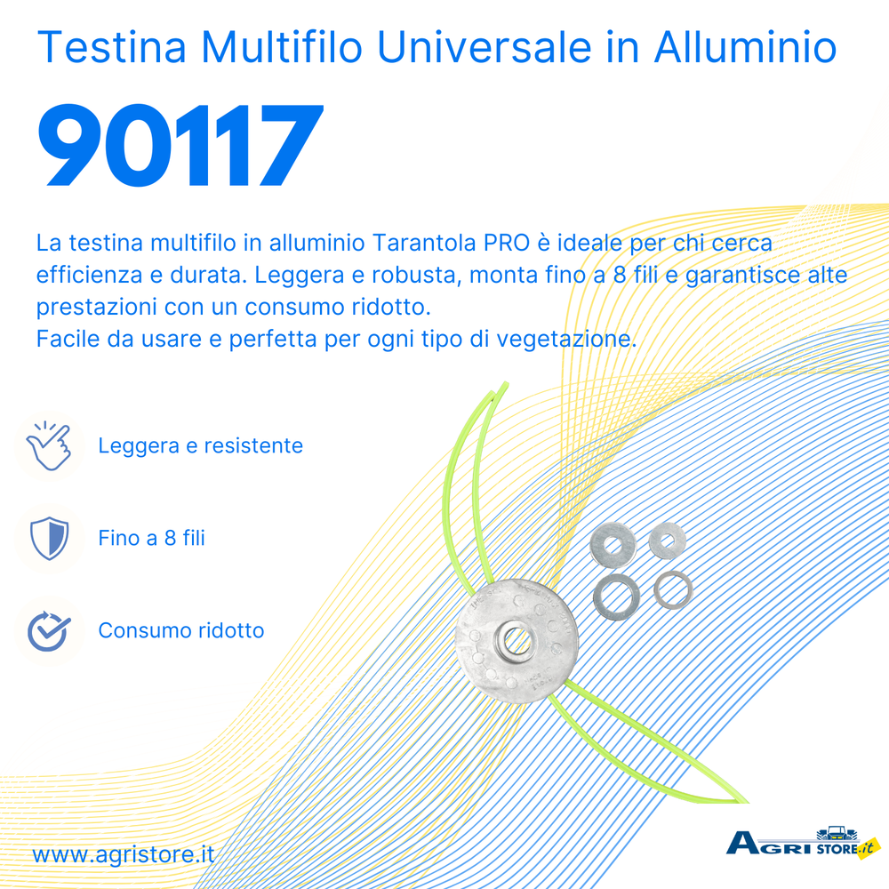 Testina multifilo universale per decespugliatore in alluminio Tarantola PRO - Ama