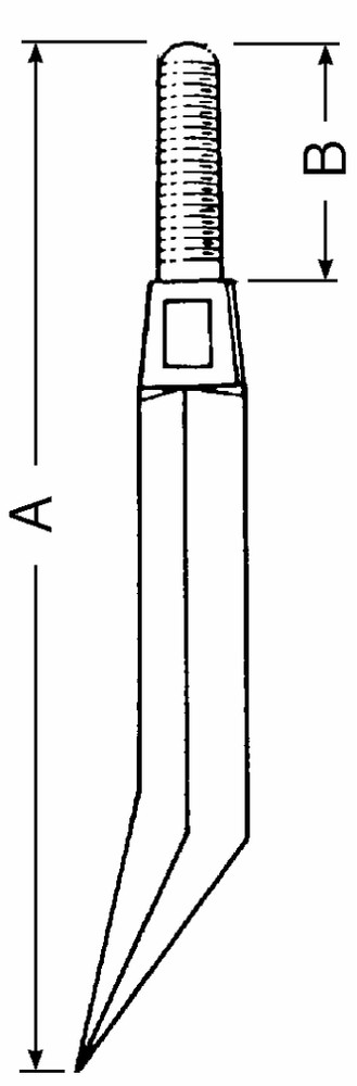 Dente per erpice lunghezza 270mm lunghezza filetto 50 mm - Ama