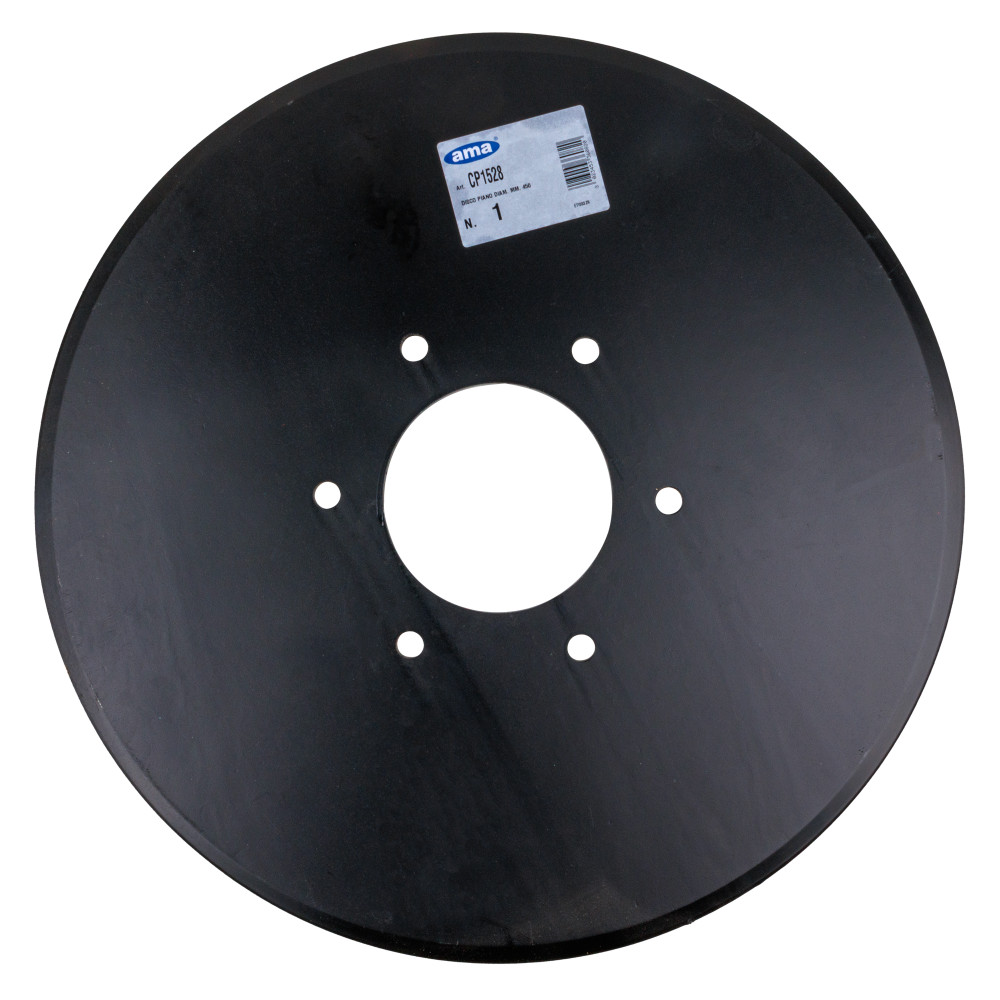 Disco piano liscio Ø 450mm sp.6mm con fori cilindrici - Ama