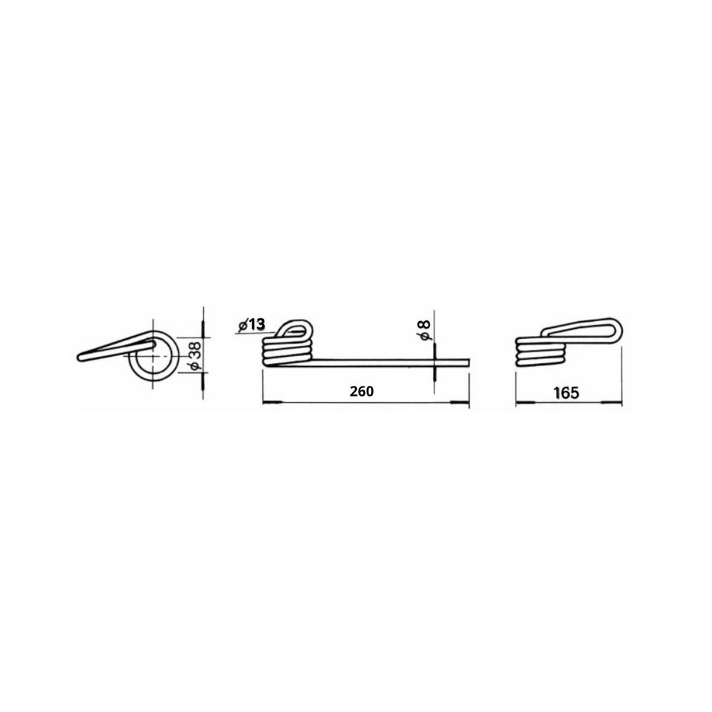 Molla destra per erpicetto adattabile Marzia - Ama