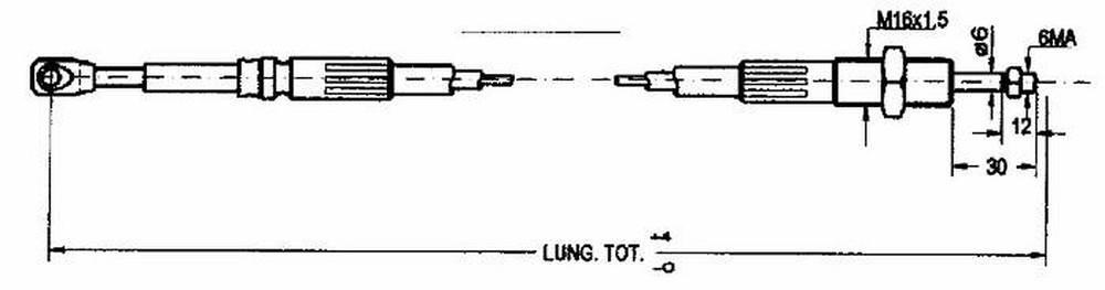 Cavo telecomando ad occhio lunghezza 2000mm - Ama Refluid