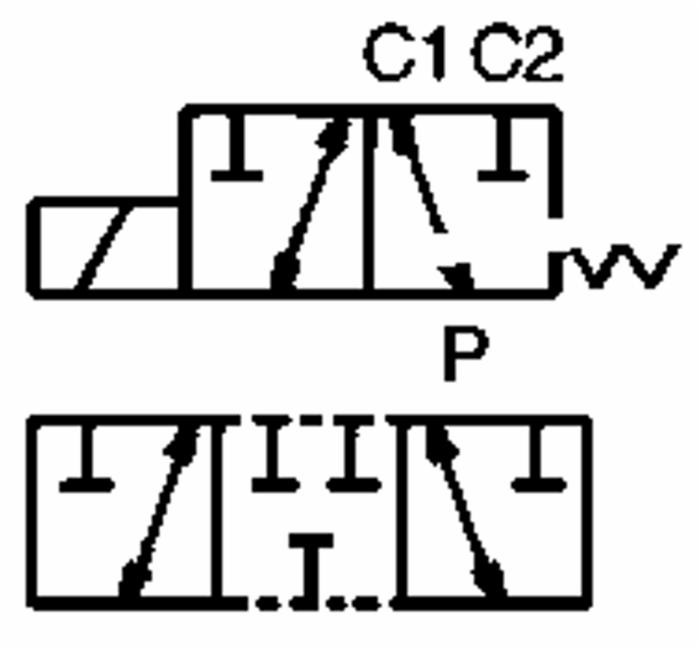 Deviatore elettrico a 3 vie da 1/2" 12VDC - Bosch Rexroth