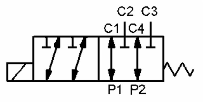 Deviatore elettrico a 6 vie da 1/2" 12VDC 120 litri - Bosch Rexroth
