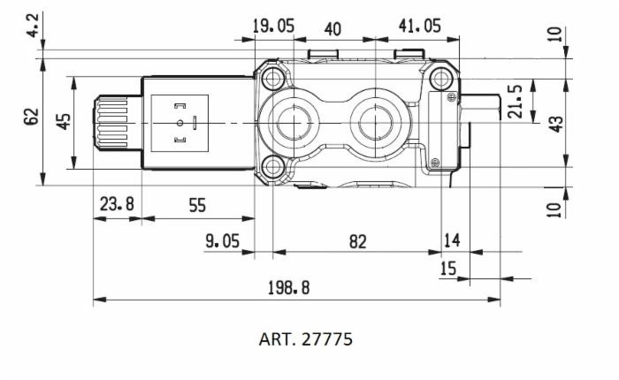 Deviatore elettrico a 6 vie da 3/8" 12VDC 250 bar - Bosch Rexroth