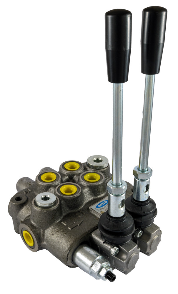 Distributore oleodinamico Ama a 2 leve doppio effetto - 40L - Ama