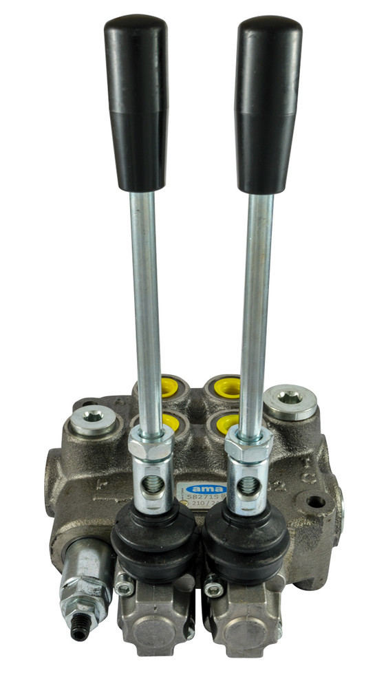 Distributore oleodinamico Ama a 2 leve doppio effetto - 40L - Ama