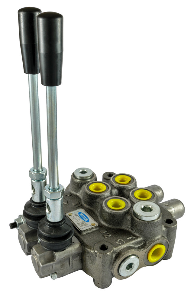 Distributore oleodinamico Ama a 2 leve doppio effetto - 40L - Ama