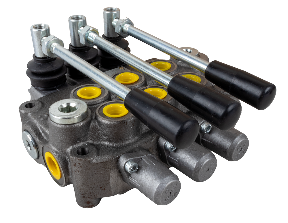 Distributore oleodinamico Ama basic da 3/8” 3 leve 40L/min per trattori - Ama