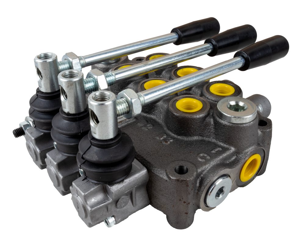 Distributore oleodinamico Ama basic da 3/8” 3 leve 40L/min per trattori - Ama