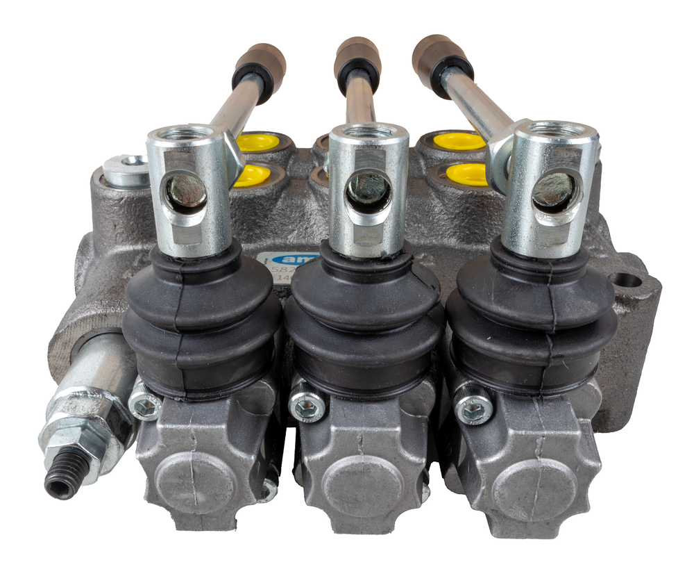 Distributore oleodinamico Ama basic da 3/8” 3 leve 40L/min per trattori - Ama