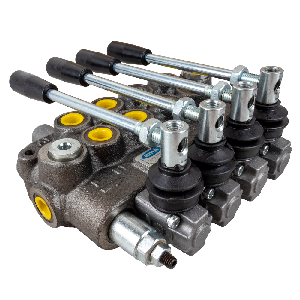 Distributore oleodinamico Ama a 4 leve doppio effetto - 40L - Ama Refluid