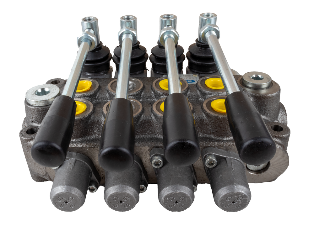 Distributore oleodinamico Ama a 4 leve doppio effetto - 40L - Ama