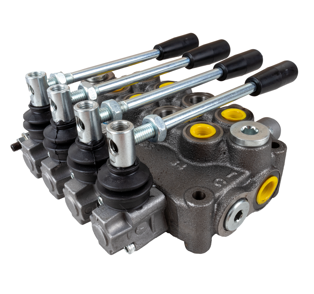 Distributore oleodinamico Ama a 4 leve doppio effetto - 40L - Ama