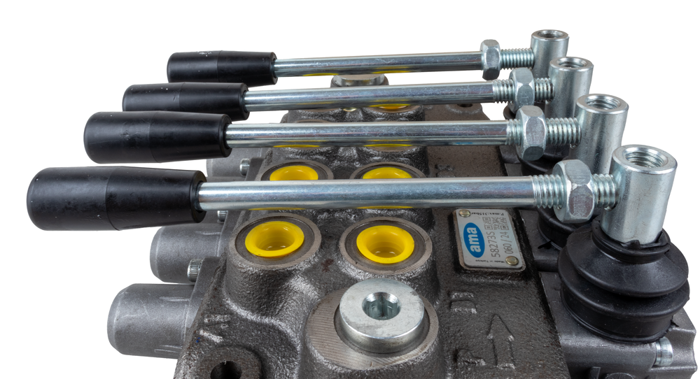 Distributore oleodinamico Ama a 4 leve doppio effetto - 40L - Ama