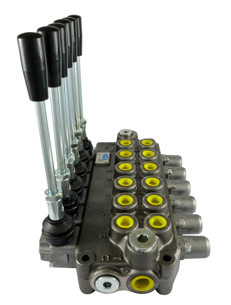 Distributore idraulico da 3/8" a 6 leve doppio effetto 40L - Ama