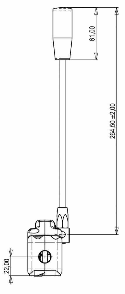Leva telecomando singola con blocco centrale per cavi ad occhio - Ama Refluid