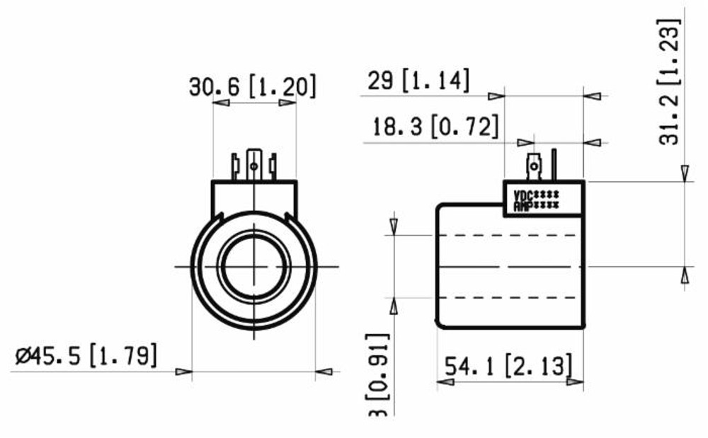Bobina 24VDC per elettrodistributore proporzionale - Bosch Rexroth