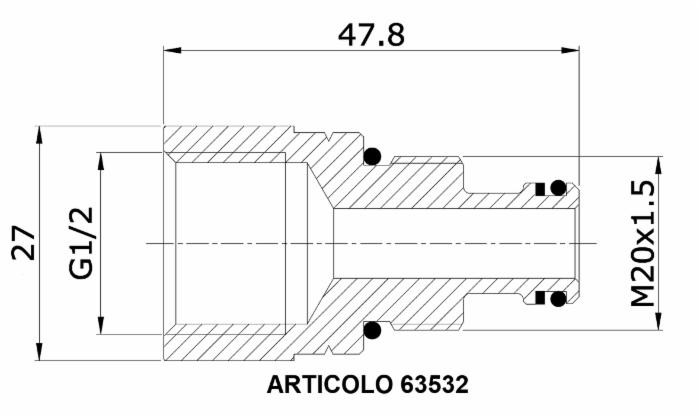 Bussola carry-over per distributore 3/8" - Ama Refluid