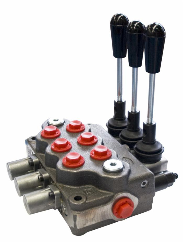 Distributore oleodinamico Ama a 3 leve semplice effetto e doppi effetto - 40L - Ama Refluid