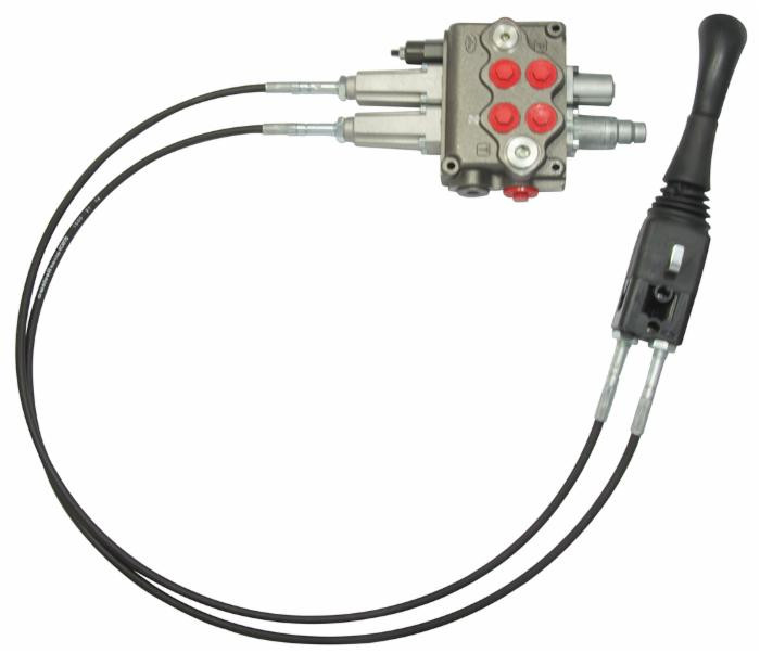 Distributore Walvoil modello SD5 a 2 leve doppio effetto - 40L - con leva cloche e cavi 1500mm - Walvoil