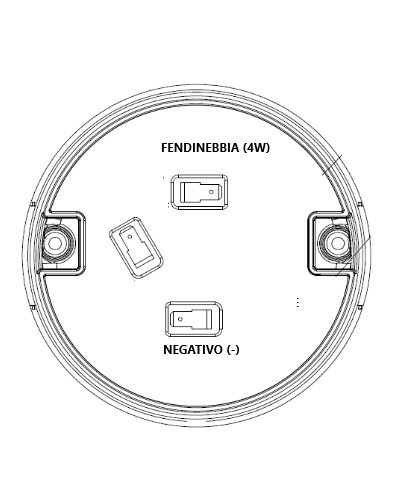 Fanale posteriore fendinebbia Ama a 20 LED Ø 140mm - Ama