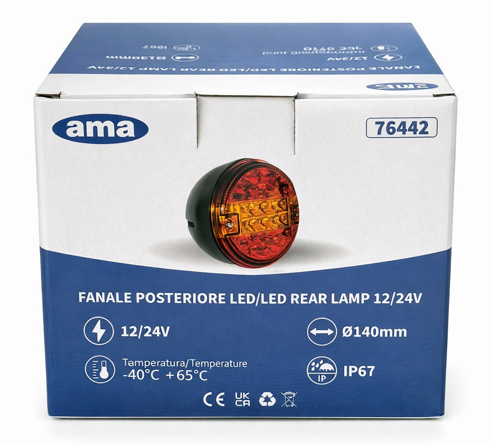 Fanale posteriore dx-sx a LED Ø140mm Ama - Ama
