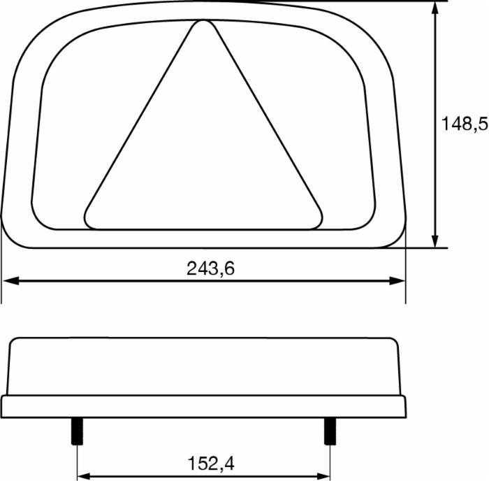 Fanale posteriore dx a LED 243,6x148,5x48mm - Ama