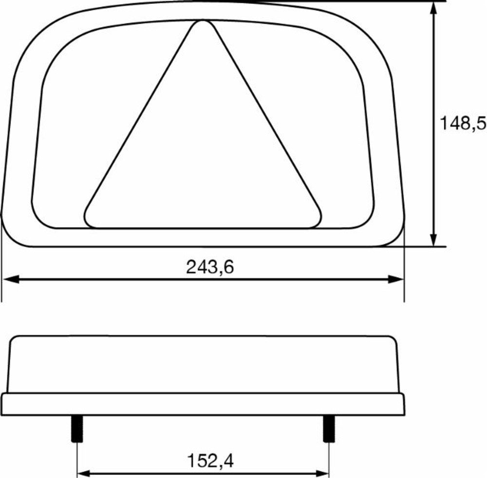 Fanale posteriore dx a LED 243,6x148,5x48mm - Ama