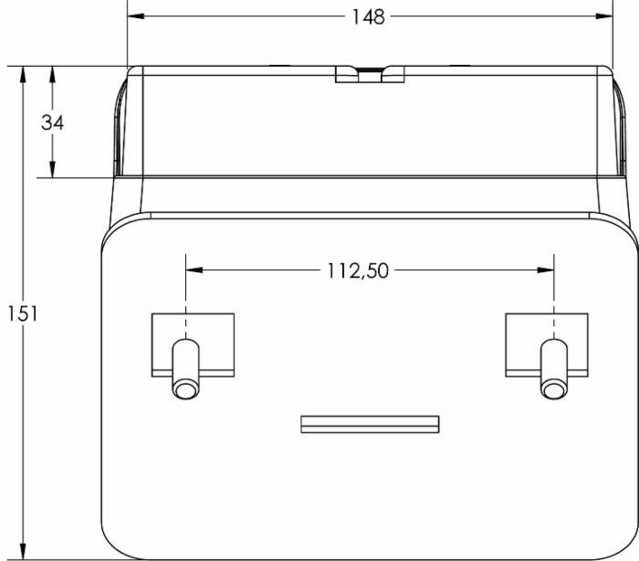 Fanale anteriore dx per trattore da 12V adattabile al rif. originale Ford D3NN13200B - Ama