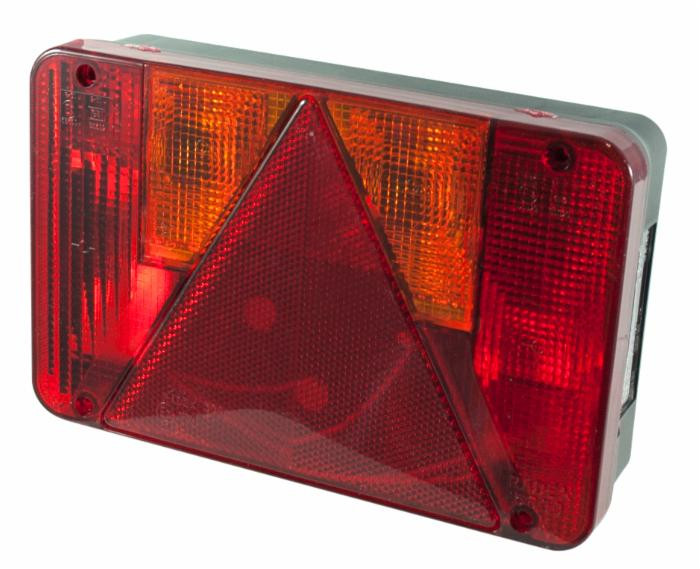 Fanale posteriore alogeno dx 220x140mm 6 funzioni luminose - Radex