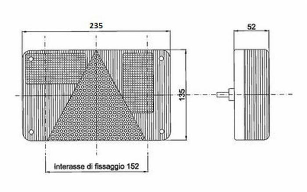 Innesto rapido verde per fanale destro - Ama