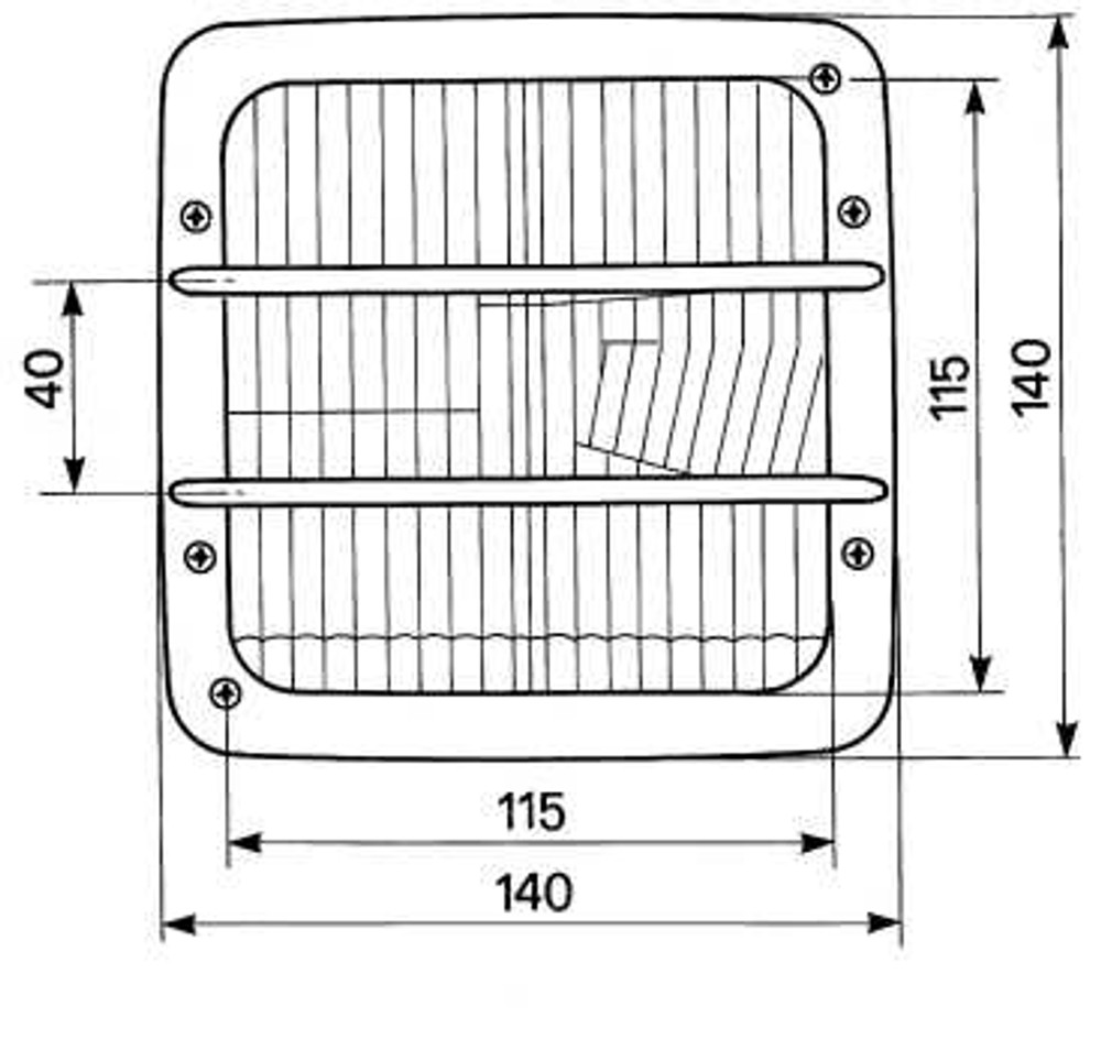 Proiettore per trattore dx/sx 140x140mm adattabile a Same Deutz-Fahr - Ama