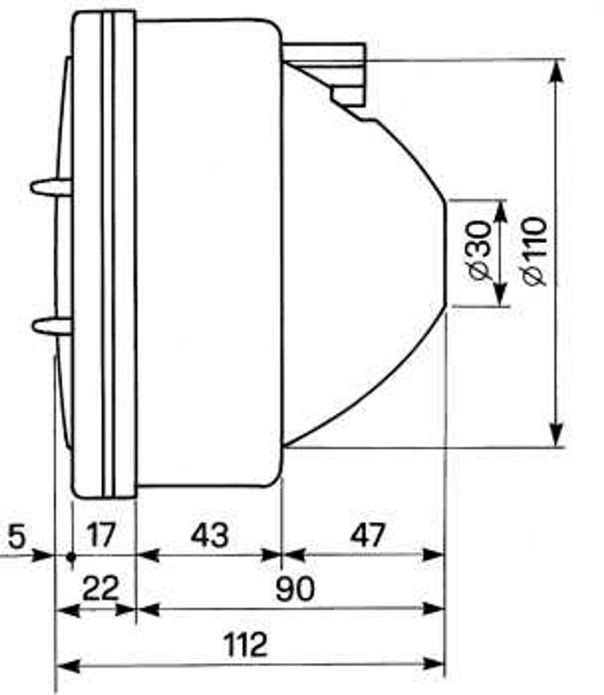 Proiettore per trattore dx/sx 140x140mm adattabile a Same Deutz-Fahr - Ama